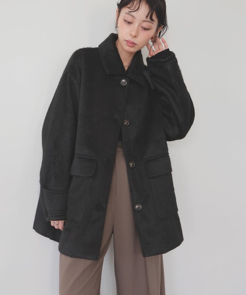 LIAN（リアン） ステンカラーコート コート ステンカラーシャギー