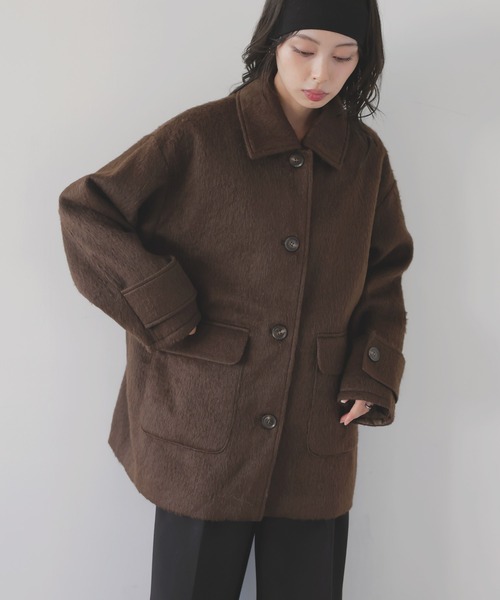 LIAN（リアン） ステンカラーコート コート ステンカラーシャギー