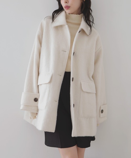 LIAN（リアン） ステンカラーコート コート ステンカラーシャギー