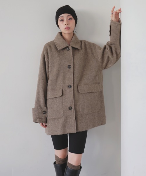 LIAN（リアン） ステンカラーコート コート ステンカラーシャギー
