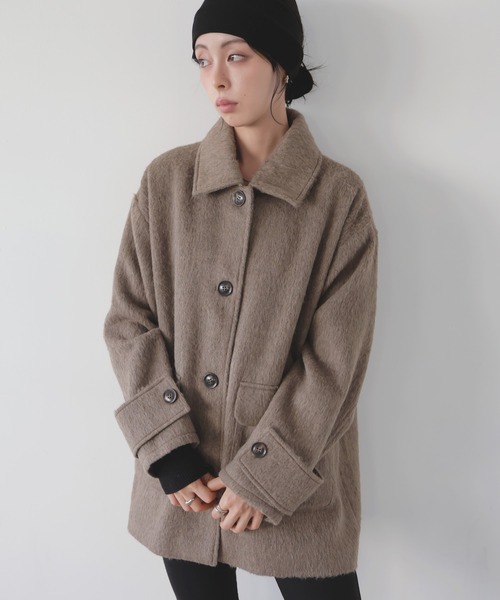 LIAN（リアン） ステンカラーコート コート ステンカラーシャギー