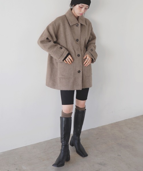 LIAN（リアン） ステンカラーコート コート ステンカラーシャギー