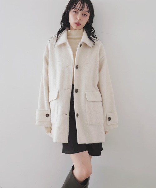 LIAN（リアン） ステンカラーコート コート ステンカラーシャギー
