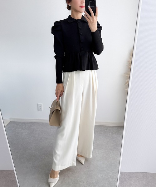 &. NOSTALGIA（ノスタルジア） カーディガン 「ZOZO限定」ペプラム