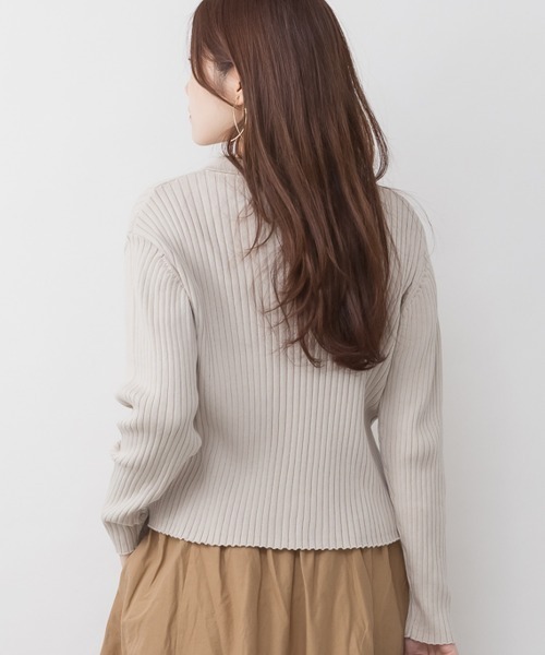 RCD カーディガン リブポロニットカーディガン レディース : ZOZOTOWN