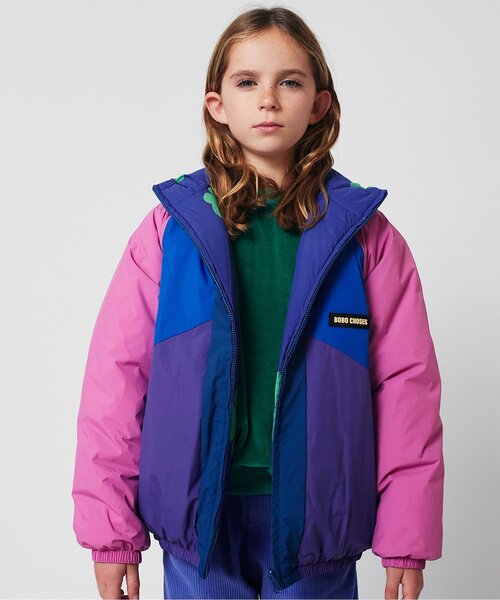 BOBO CHOSES（ボボショーズ） ダウン アウター 総柄Lucky Clover