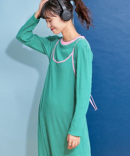 「HELLO.SANFRANCISCO」 キャミソールワンピース ONE SIZE レッド レディース_画像6