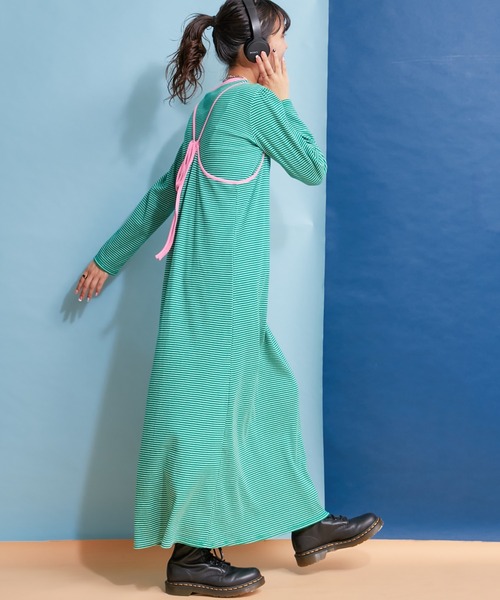 「HELLO.SANFRANCISCO」 キャミソールワンピース ONE SIZE レッド レディース_画像7