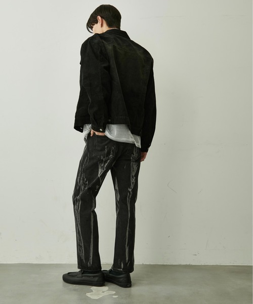 Backlash ブリーチデニム　ブラック　S 美品 BLANK HOTEL ジーンズ Bleached Slash Black Denim Pants / スラッシュ