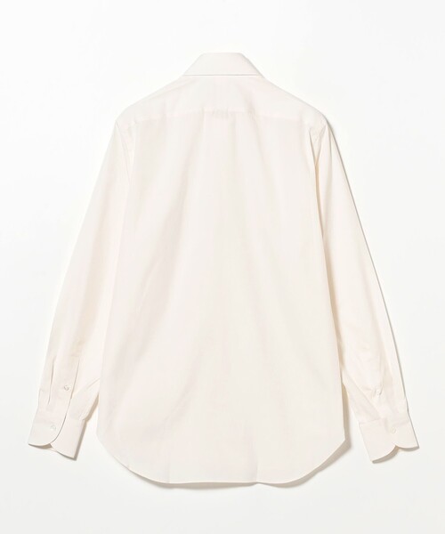 BEAMS F（ビームスF） シャツ コットン オフホワイト ソリッド ワイド