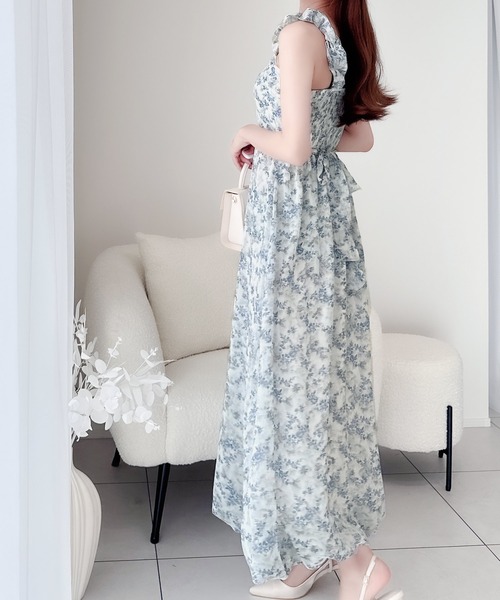 「mily bilet」 ノースリーブワンピース LARGE ブルー レディース_画像2