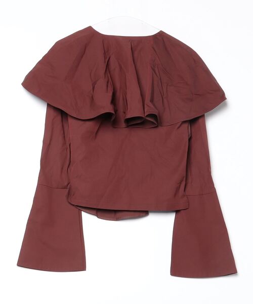 「ELIN」 長袖ブラウス 36 ブラウン レディース_画像2