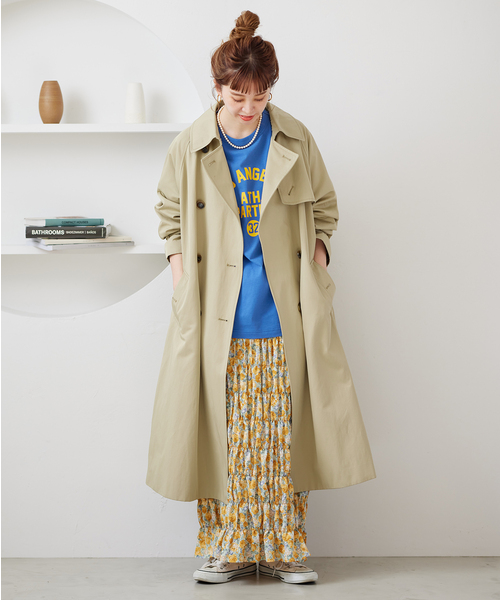 新品未使用BACCAベージュ トレンチコート B.C STOCK（ベーセーストック） 「Simplicite」トレンチコート FREE