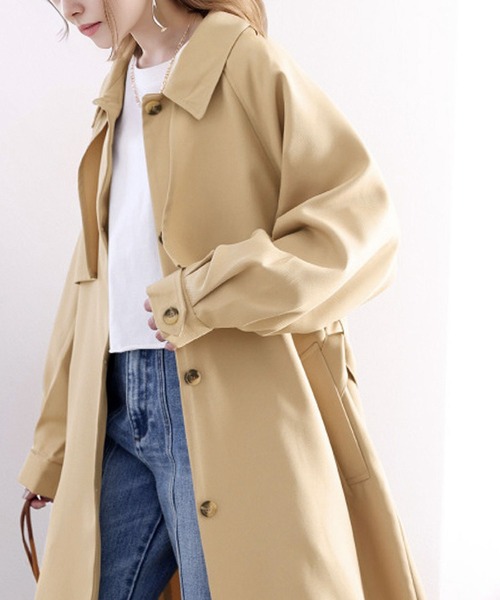 「classicalelf」 トレンチコート LARGE ベージュ レディース_画像2