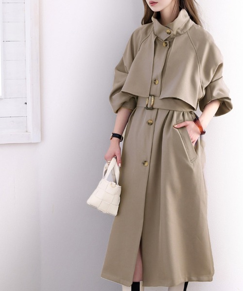 「classicalelf」 トレンチコート LARGE ベージュ レディース_画像5