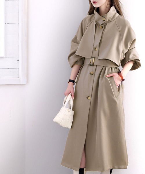 「classicalelf」 トレンチコート LARGE ベージュ レディース_画像6