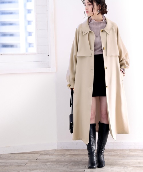 「classicalelf」 トレンチコート LARGE ベージュ レディース_画像7