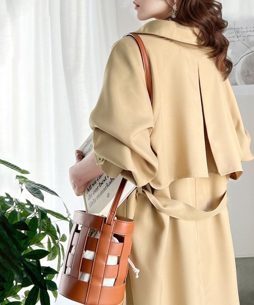 「classicalelf」 トレンチコート LARGE ベージュ レディース_画像9