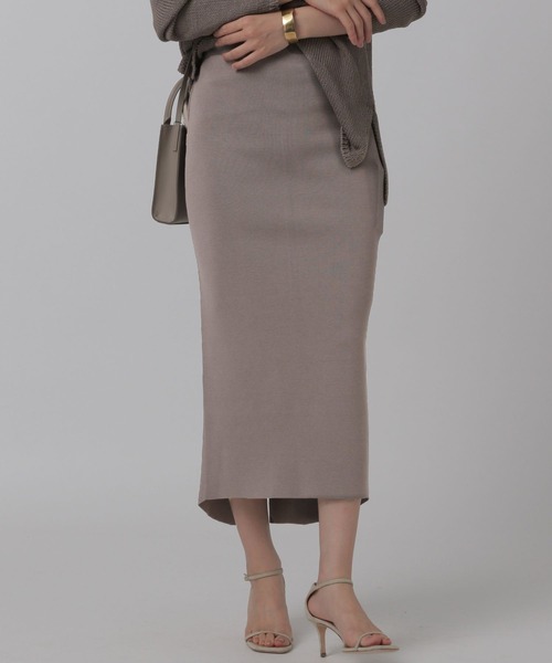 新品タグ付き✨「Chaos」カオス　カシミヤ100% ニットスカート Chaos（カオス） ニットスカート FREE グレー レディース : ZOZOTOWN