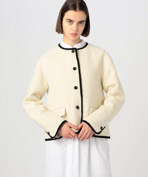 美品【未使用】トゥモローランドコレクション　ノーカラージャケット　36サイズ TOMORROWLAND（トゥモローランド） ノーカラージャケット FREE