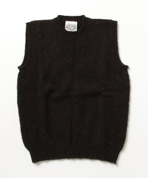 【美品】ALAIAニット セーター ノースリーブ ブラック M Jamieson's of Shetland ノースリーブニット 40 ブラック メンズ