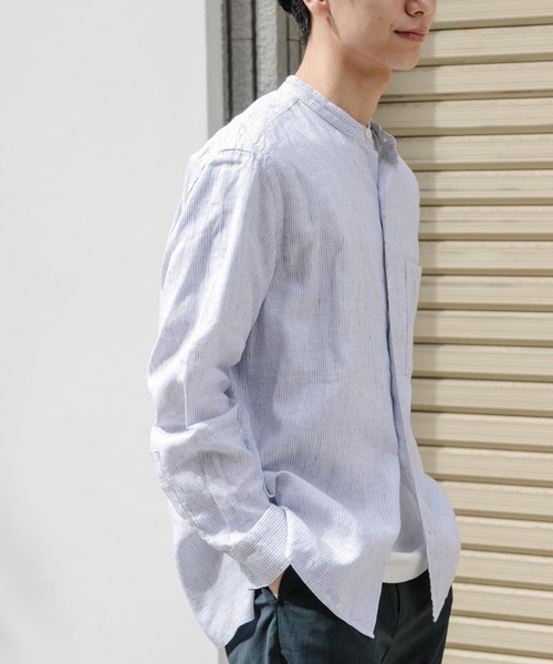 「FORK&SPOON」 長袖シャツ 4 ネイビー メンズ_画像2