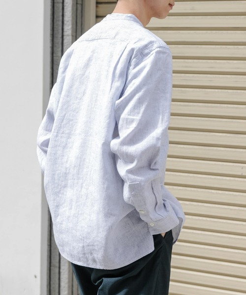 「FORK&SPOON」 長袖シャツ 4 ネイビー メンズ_画像3