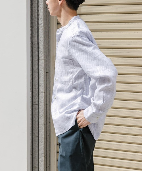 「FORK&SPOON」 長袖シャツ 4 ネイビー メンズ_画像5