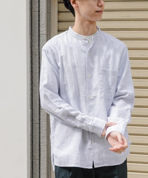 「FORK&SPOON」 長袖シャツ 4 ネイビー メンズ_画像7