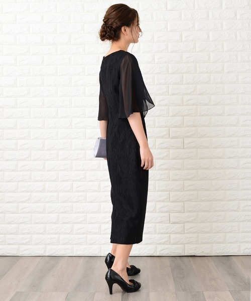 「Lace Ladies」 半袖ワンピース L ブラック レディース_画像4