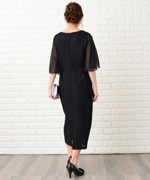 「Lace Ladies」 半袖ワンピース L ブラック レディース_画像5