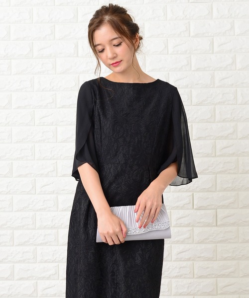 「Lace Ladies」 半袖ワンピース L ブラック レディース_画像8