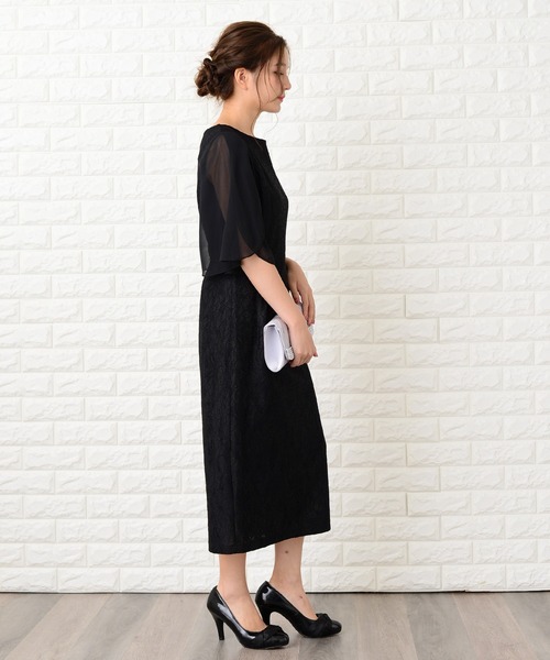「Lace Ladies」 半袖ワンピース L ブラック レディース_画像9