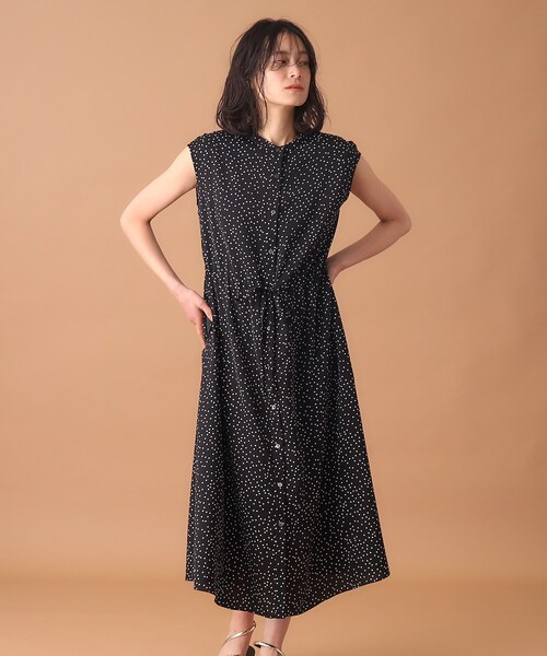 「DRESSTERIOR」 半袖ワンピース 34 ブラック レディースの画像