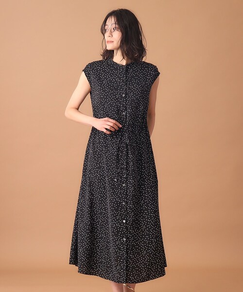 「DRESSTERIOR」 半袖ワンピース 34 ブラック レディースの画像