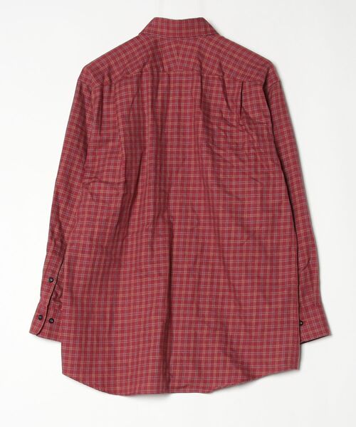 BURBERRY（バーバリー） チェック柄長袖シャツ M レッド メンズ