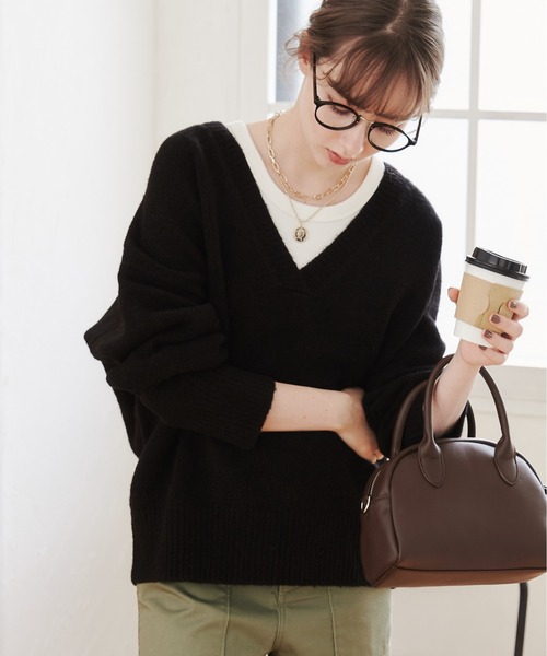 「ANGIE」 長袖ニット FREE ブルー レディース_画像6