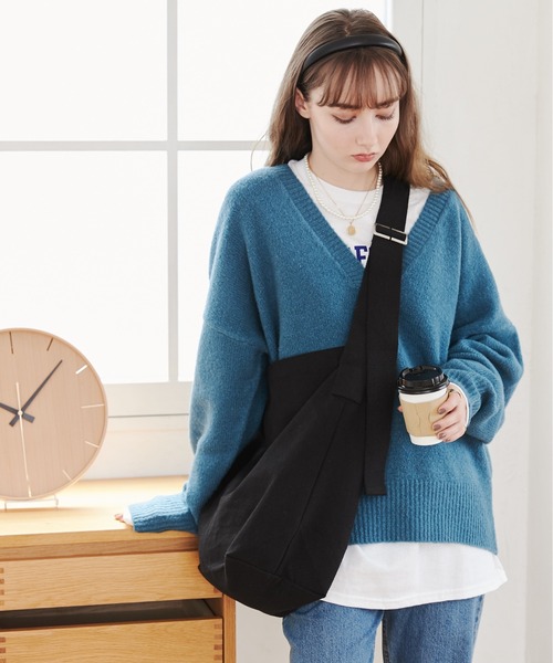 「ANGIE」 長袖ニット FREE ブルー レディース_画像8