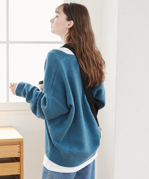 「ANGIE」 長袖ニット FREE ブルー レディース_画像10