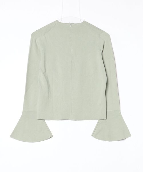 「SACRA」 フリル長袖ニット 38 グリーン レディース_画像2