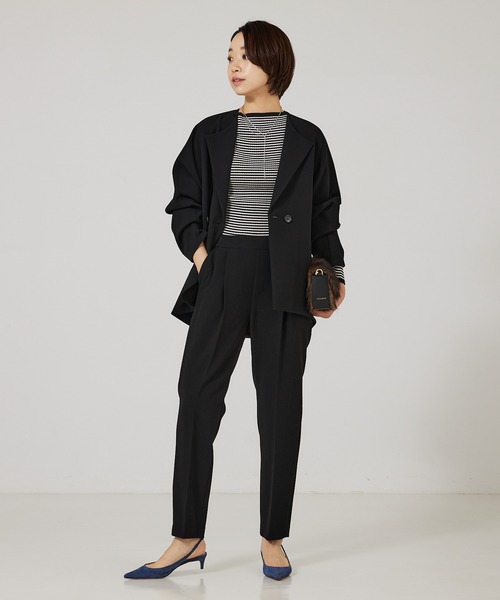 「qualite」 ジャケット 36 グレイッシュベージュ レディース_画像2