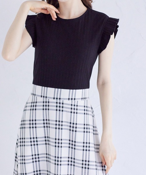 「tocco closet」 ドッキングワンピース M ボルドー レディース_画像6