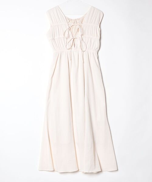 「archives」 ノースリーブワンピース M ベージュ レディース_画像2