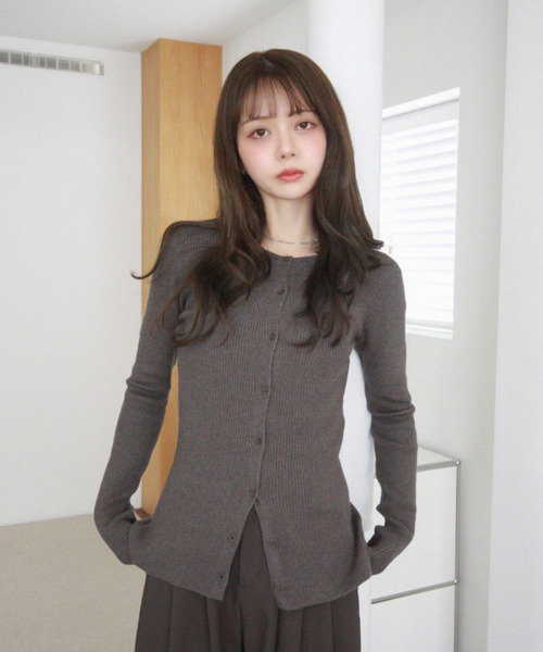 「Eclat one」 ニットカーディガン FREE アイボリー レディース_画像5