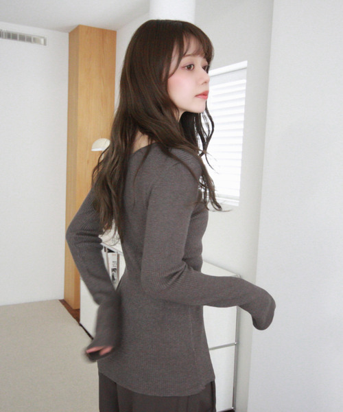 「Eclat one」 ニットカーディガン FREE アイボリー レディース_画像8