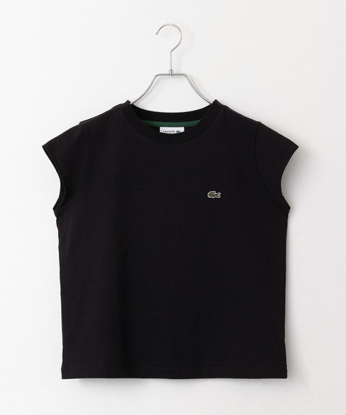 tシャツ 「LACOSTE」ワンポイントロゴ フレンチスリーブTシャツ TF024-J-99 レディースの画像