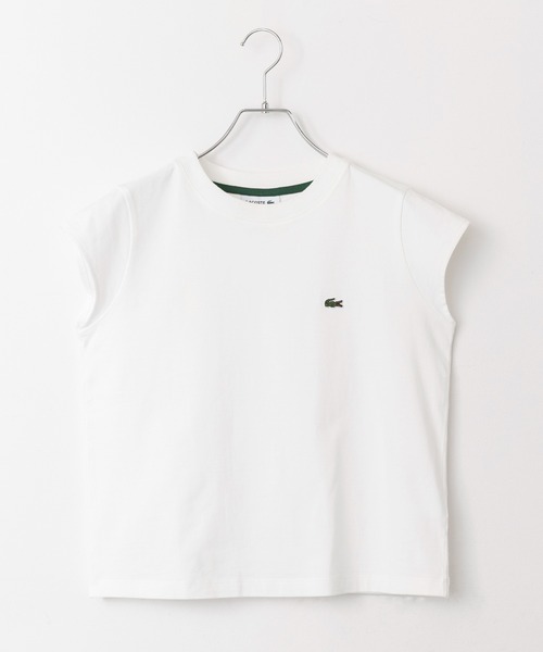 tシャツ 「LACOSTE」ワンポイントロゴ フレンチスリーブTシャツ TF024-J-99 レディースの画像