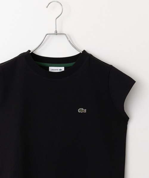 tシャツ 「LACOSTE」ワンポイントロゴ フレンチスリーブTシャツ TF024-J-99 レディースの画像