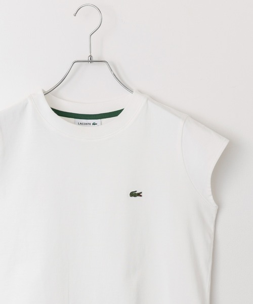 tシャツ 「LACOSTE」ワンポイントロゴ フレンチスリーブTシャツ TF024-J-99 レディースの画像