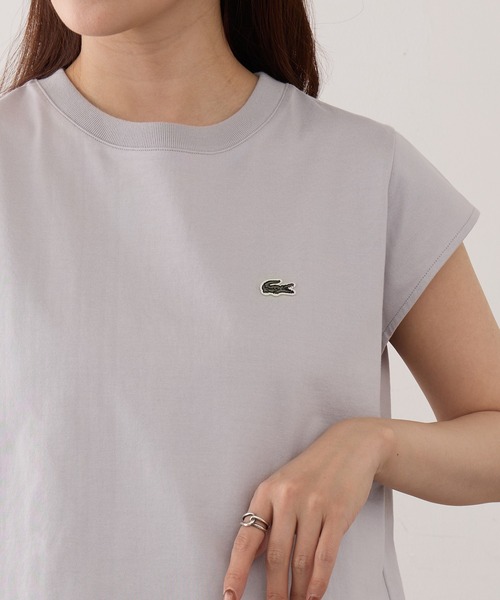 tシャツ 「LACOSTE」ワンポイントロゴ フレンチスリーブTシャツ TF024-J-99 レディースの画像